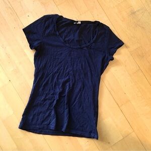 🌺 14th & Union Scoopneck, Lightweight, Cap Sleeve Tee, Black, Size S